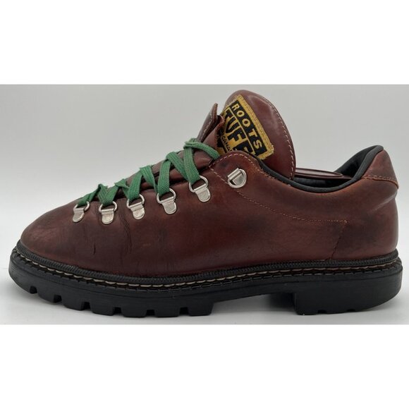 ROOTS TUFF Canada Brown Leather Low Cut Mountain Hiking Boots Men's US 8 D - Picture 5 of 12